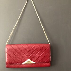 Karl Lagerfeld Bordeaux red handbag